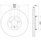 Pagid Brakes Bmw 228I 16-14/228I Xdrive 16-15/328D Xd Disc Brake Roto, 355120811 355120811 - alternate 3